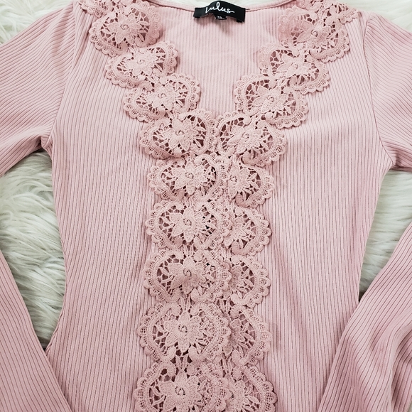 Lulus Other - Lulu's pink floral one piece floral bodysuit XS